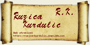 Ružica Kurdulić vizit kartica
